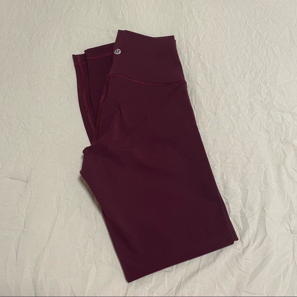 Lululemon high rise wunder under luxtreme 25” leggings cassis maroon